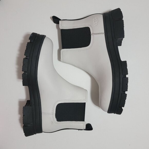 NEW UGG Ashton Chelsea Boots Womens 9.5 White Chunky Chic Boho Retro Y2K - Picture 7 of 11